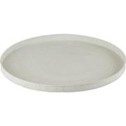 J-Line - Plateau Rond Klassiek Ijzer Wit Medium - 50x50x4cm