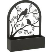 J-Line - Wanddeco/bloempot Vogels Metaal Zwart - 31x8.5x41cm