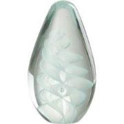 J-Line - Presse Pap Spiraal Glas Cyaan Large - 8.5x8.5x15cm
