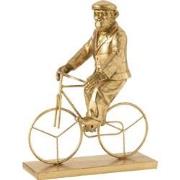 J-Line - Aap Fiets Poly Goud Large - 26.5x14x35cm