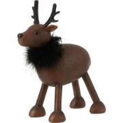 J-Line - Hert Vacht Resine Bruin/zwart Large - 23.5x11x28cm