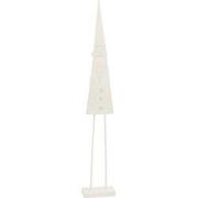 J-Line - Kerstman Op Voet Hout Wit Medium - 20x10x121cm