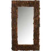 J-Line - Spiegel Syma Gerecycleerd Hout/spiegel Naturel Large - 100x8x...