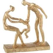 J-Line - Familie Draagt Kind Resine Goud - 25.5x8x28cm