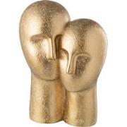 J-Line - Hoofd Koppel Resine Goud - 31.5x21.5x42.5cm