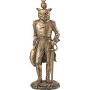 J-Line - Man Uil Resin Antiek Goud - 13.5x13x38cm