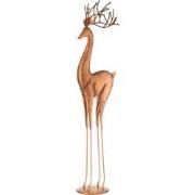 J-Line - Rendier Op Voet Metaal Koper Large - 22.5x17x92cm