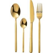 J-Line - Box Bestek B 24 Stuks Roestvrij Staal Blinkend Goud - 27x16x6...