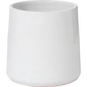 J-Line - Bloempot Rond Keramiek Wit Large - 26x26x25cm