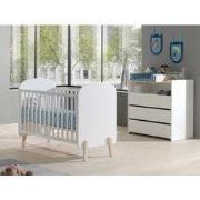 LUCEVI - Kiddy Babybed 60x120 cm + Commode 3 Laden - Wit