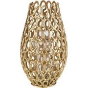 J-Line - Theelichthouder Eva Ringen Aluminium Goud Large - 24x24x43cm