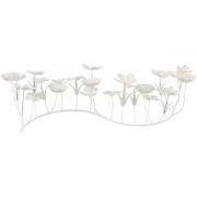 J-Line - Decoratie Bloemen Metaal Wit Large - 79x32.5x20cm