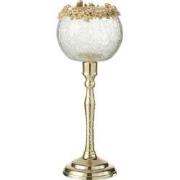 J-Line - Theelichthouder Viane Metaal/glas Goud/transparant Large - 10...