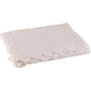 J-Line - Tafelkleed Mia Kant Katoen Wit - 200x135x0.5cm