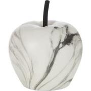 J-Line - Appel Marmer Poly Wit Small - 15.5x15.5x17cm