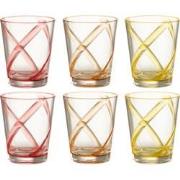 J-Line - Doos Van 6 Stuks Drinkglas Lijnen Plastic Mix - 29x19.5x12.2c...