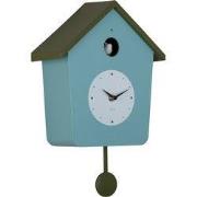 Karlsson - Wandklok Cuckoo Light - Misty blue & army green