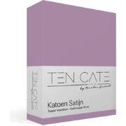 Ten Cate 100% Katoensatijnen Topper Hoeslaken - 90x200 - Lavendel Paar...
