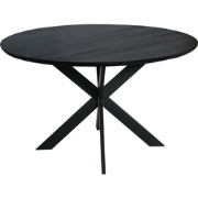 Starfurn Eiken eettafel Ferris | Rond 130 cm | Zwart