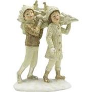 Clayre & Eef Beeld Kinderen 15 cm Beige Goudkleurig Polyresin Woonacce...