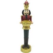 Clayre & Eef Theelichthouder Notenkraker 30 cm Rood Goudkleurig Kunsts...