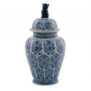 Fine Asianliving Chinese Gemberpot Porselein Blauw Wit Bloemenmotief