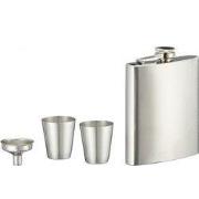 Decopatent® RVS Heupfles - 4 Delige Gift Set - Platvink - RVS Zakflaco...