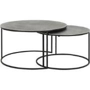 Light & Living - Salontafel RENGO - Ø76x41cm - Grijs - Set van 2