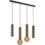 Taboron 4L hanglamp 2xGU10 (excl) 2xE27 (excl) zwart + geborsteld bron...