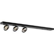 Mixo XL zwart 3x AR111 (incl) 1200mm basis voor pendels