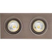 ZOOM II inbouwspot brons 2x 5W LED GU10 dimbaar incl,
