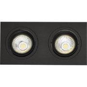 Mozes II zwarte inbouwspot 2x 5W LED GU10 dimbaar incl.