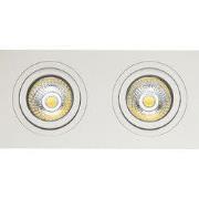 Mozes I witte inbouwspot 2x 5W LED GU10 dimbaar incl.