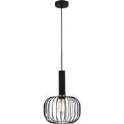 OONAH 1xE27 D250xH360 Zwart / goud + 3m kabel zwart stof