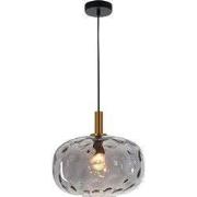 Astrid maxi pendellamp E27 Goud + as grijs glas Ø300mm
