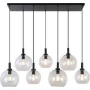 OSIRA Pendel E27 7L Zwart, helder glas 3x Ã˜200mm, 4x Ã˜250mm