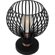 RAGA 1x E27 tafellamp zwart+koper