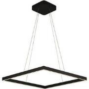 GURI LED pendel 60x60cm 64W 3000K zwart dimbaar