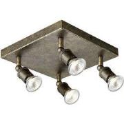 STUGA square 4xGU10 glazen dimbare 5W LED incl,
