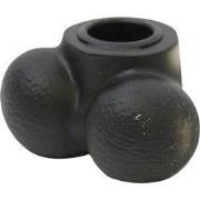 Candle holder - Scrotum - Polyresin - Black - 7,5x5,5x4cm