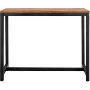 Bartafel Mangohout - Zwart Metaal - 140x70x110cm - Stef - Giga Meubel