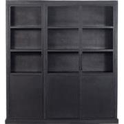 Vitrinekast James Zwart 3drs - Giga Meubel