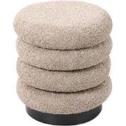 Poef Bouclé - Taupe - Poef Matthijs