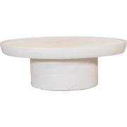 Salontafel Ovaal - Beige - Betonlook - 90cm - Salontafel Tess
