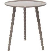 Bijzettafel Rond - Taupe Aluminium - 45,5x45,5x50cm - Santi