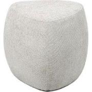 Poef Stof/Textiel Beige - 46x46x43cm - Josip