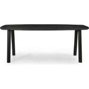 Eettafel Deens Ovaal 240cm - Zwart Mangohout - Leone