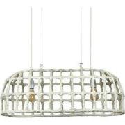 Hanglamp Naturel Papier-Maché - 2-Lichts - 92x37x38cm - Insa