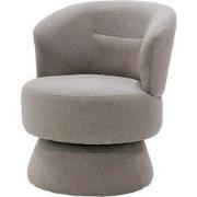 Draaifauteuil Taupe Stof - 65x64x79cm - Zithoogte 45cm - Moïse