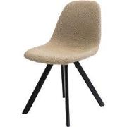Eetkamerstoel Taupe Bouclé - 56x45x83cm - Zithoogte 47cm - King - Set ...